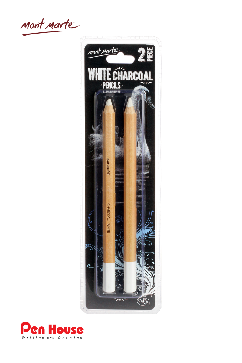 WHITE CHARCOAL PENCIL SET MONT MART SIGNATURE
