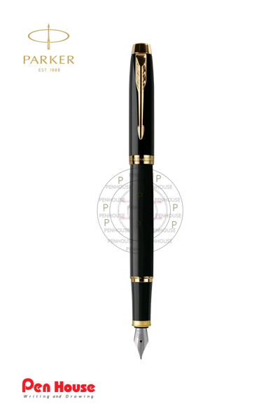 PARKER IM GOLD TRIM BLACK FOUNTAIN PEN