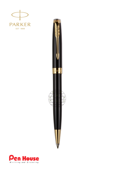 PARKER SONNET LAQUER BLACK GOLD TRIM BP