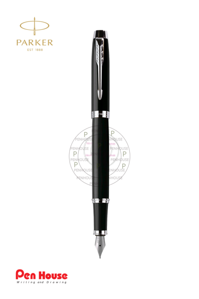 PARKER IM CHROME TRIM BLACK FOUNTAIN PEN