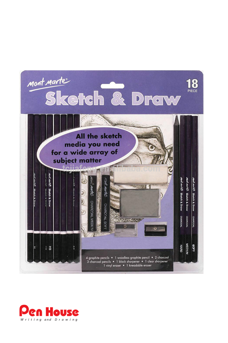 SKETCH AND DRAWING SET 18PCS