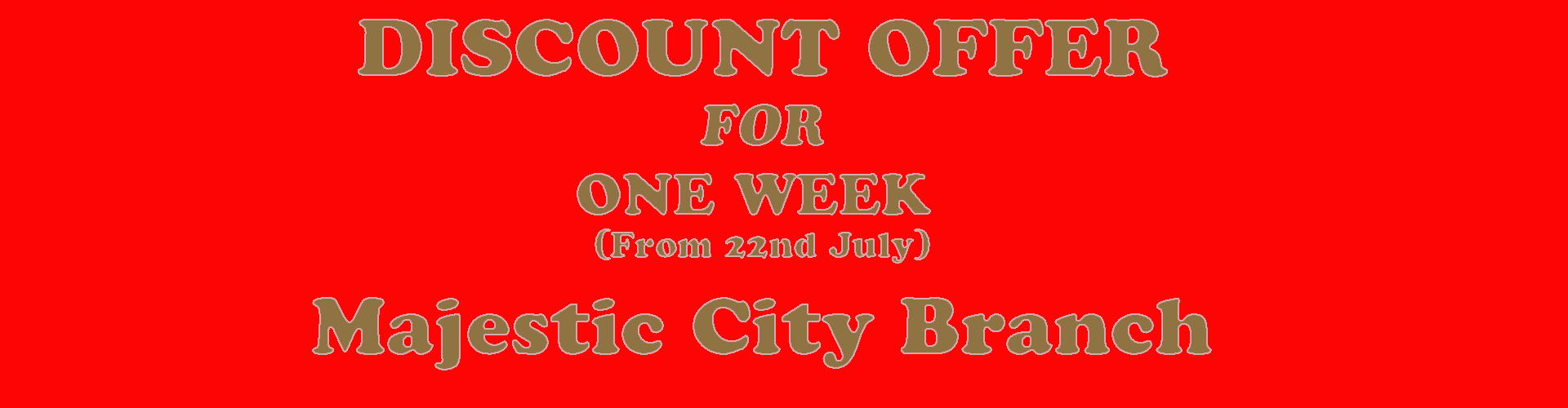 Shop Opening special offer