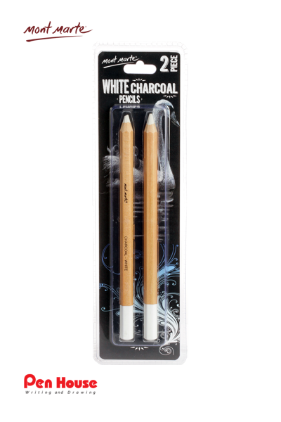WHITE CHARCOAL PENCIL SET MONT MART SIGNATURE