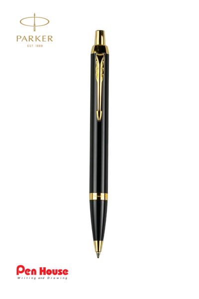 PARKER IM BLACK GOLD TRIM BALLPOINT PEN