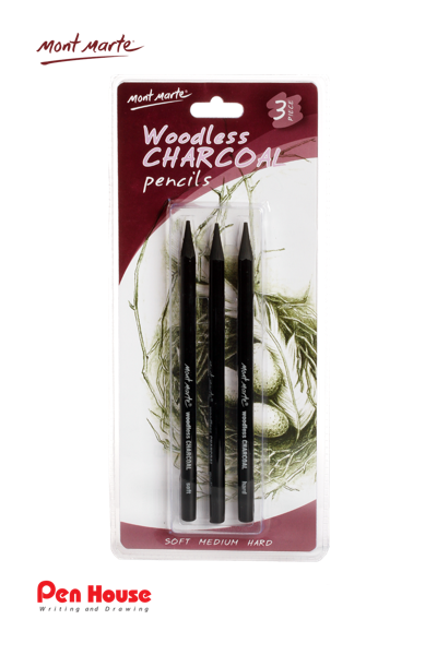 WOODLESS CHARCOAL PENCIL 3PCS