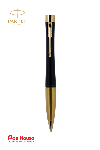 PARKER URBAN MATT BLACK GOLD TRIM BALLPOINT PEN