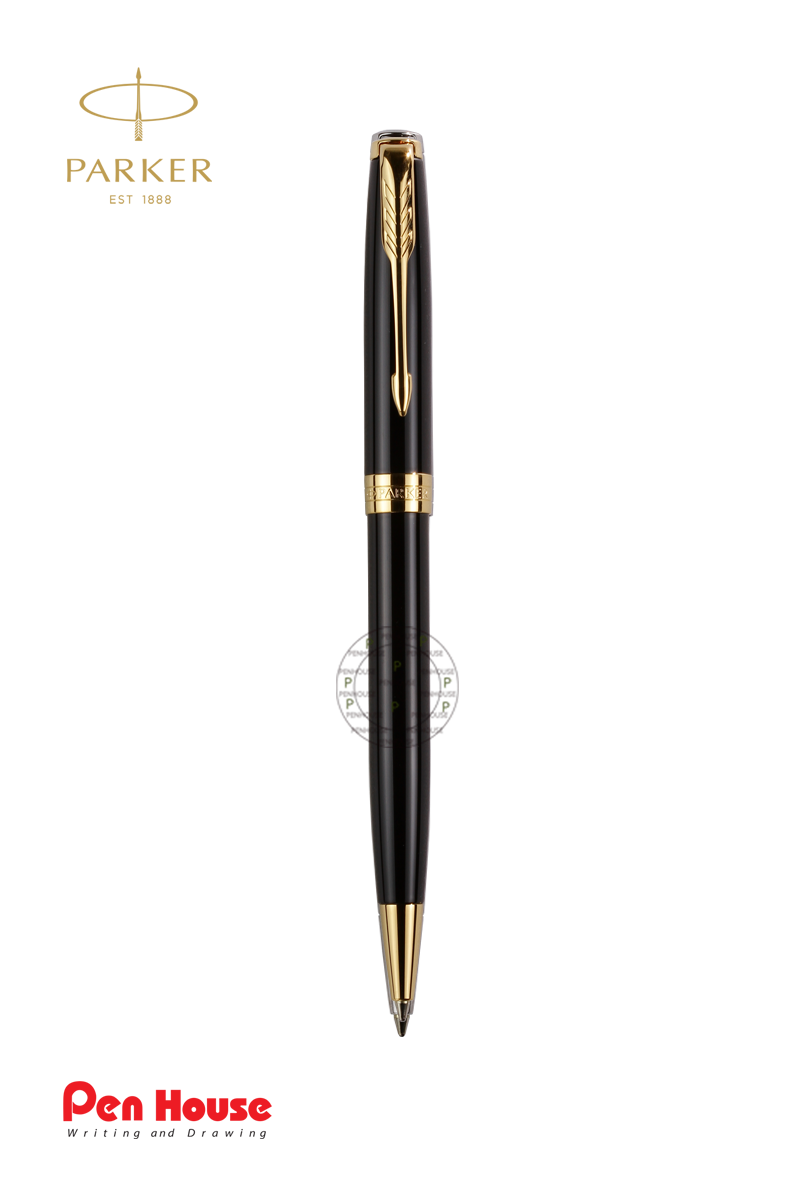 PARKER SONNET LAQUER BLACK GOLD TRIM BP