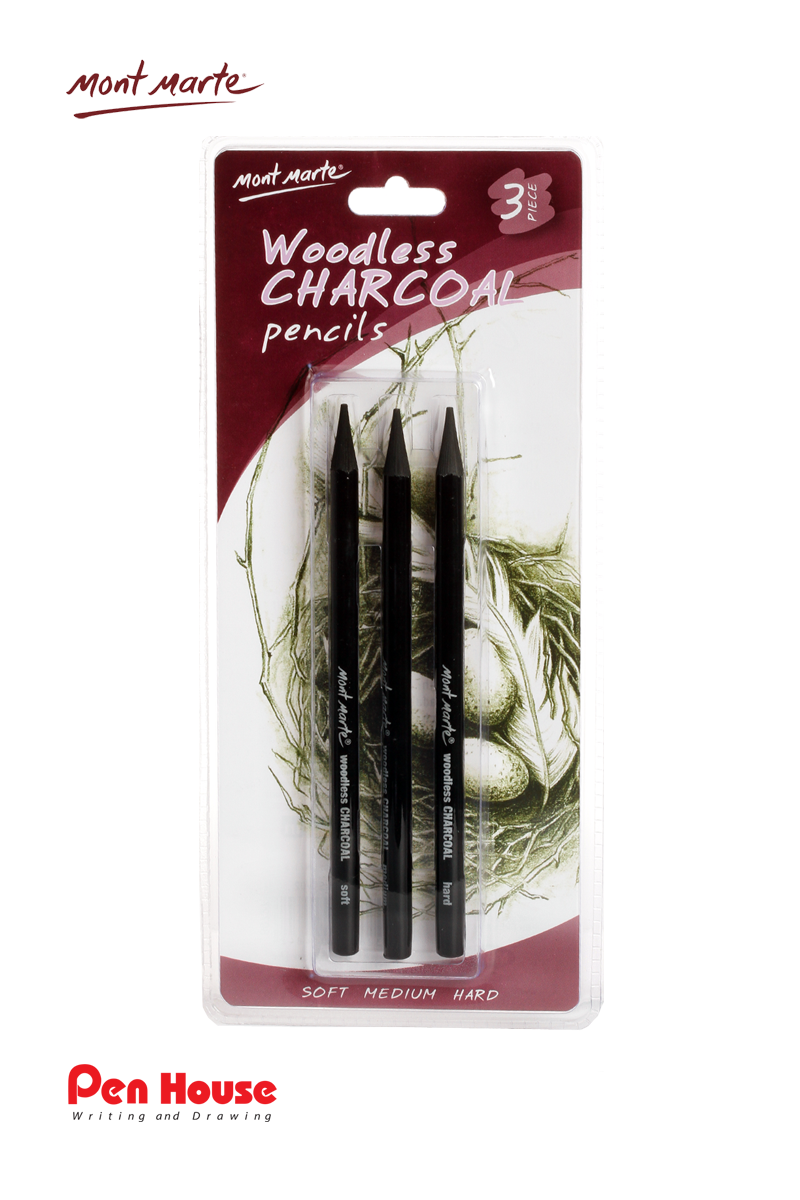 WOODLESS CHARCOAL PENCIL 3PCS